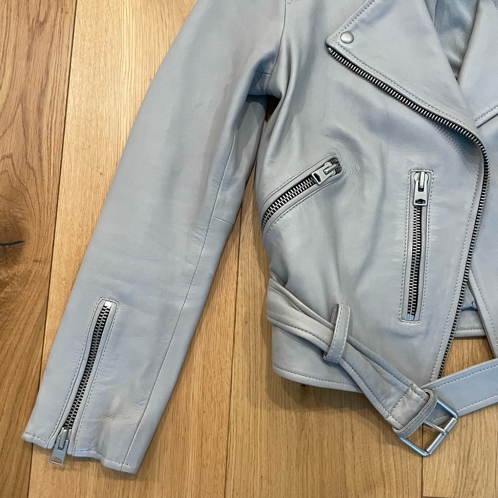 Grey All Saints Leather jacket - Picture 2 of 6